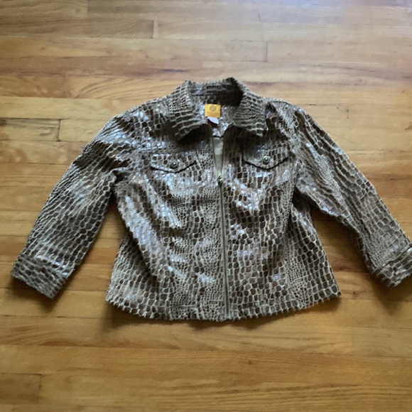Ruby Rd Faux Alligator Patterned Jacket - Picture 1 of 6